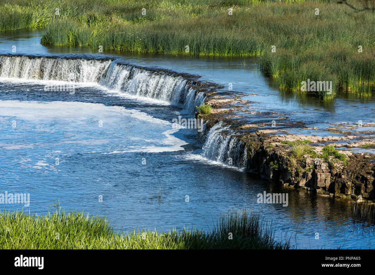 Waterfall in Kuldiga called Ventas rumba Stock Photo