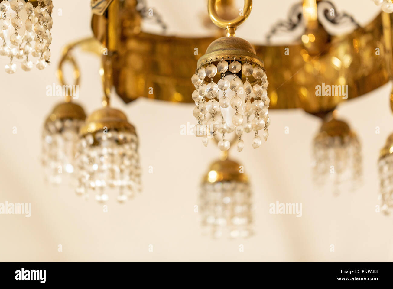 The chandelier is gold plated hires stock photography and images Alamy