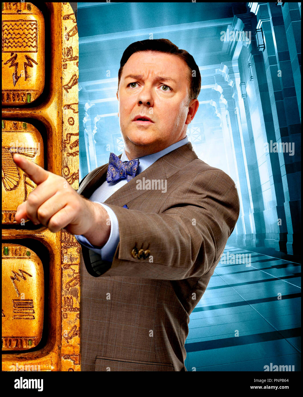 Ricky Gervais La Nuit Au Musée Night Museum Battle Smithsonian 2009 Stock Photos & Night Museum Battle