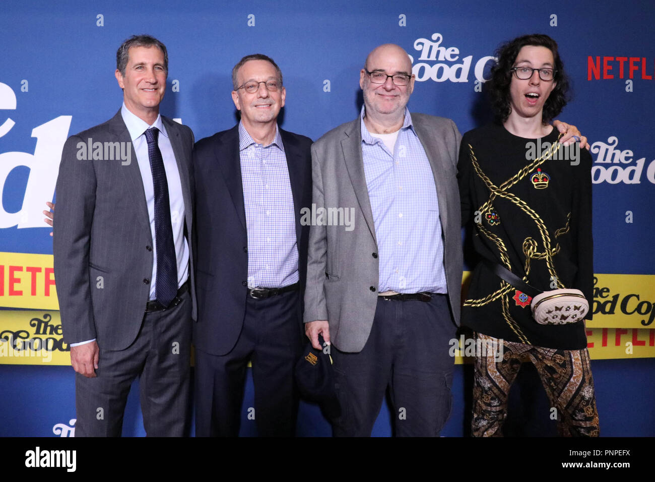 New York, USA. 21st Sep, 2018. Randy Zisk, Andy Breckman, Bill Kottkamp