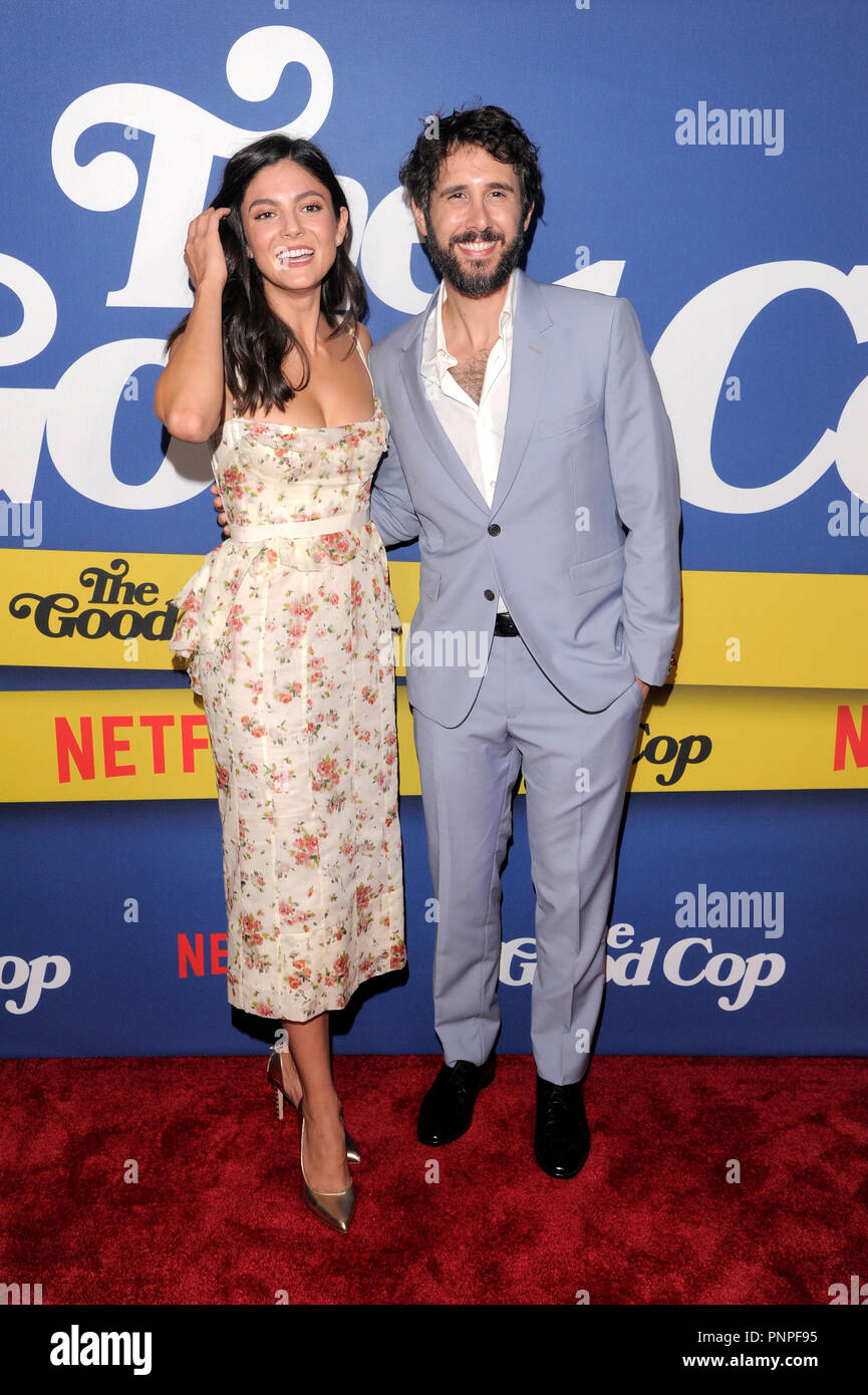 New York, USA. 21st Sept 2018. Monica Barbaro and Josh Groban 