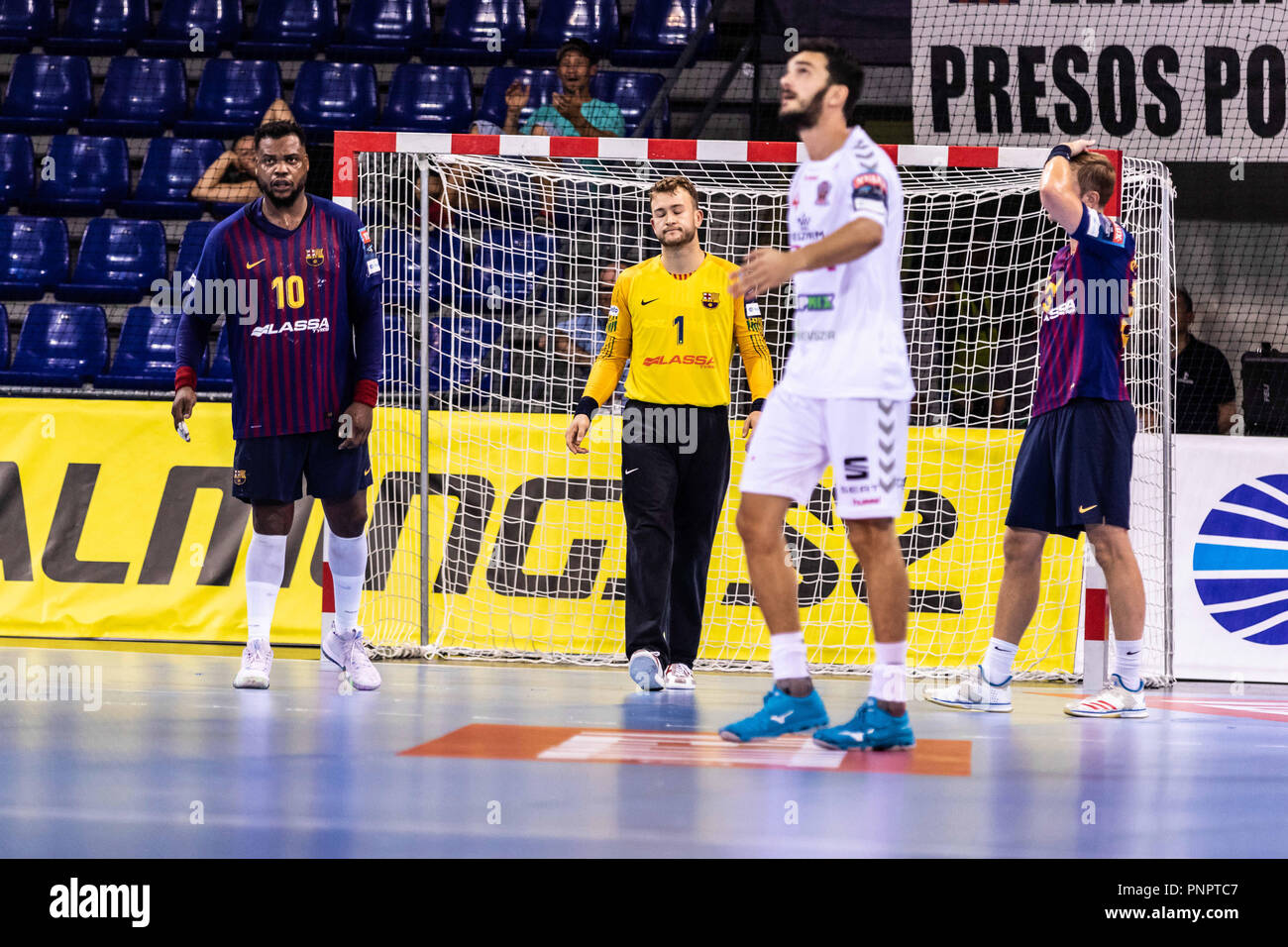 Barcelona, Spain. 22 September 2018.  In actions during VELUX EHF Champions League match between Fc Barcelona Lassa and MKB Veszprem HC on September 22, 2108 at Palau Blaugrana, in Barcelona, Spain, Credit: AFP7/ZUMA Wire/Alamy Live News Stock Photo