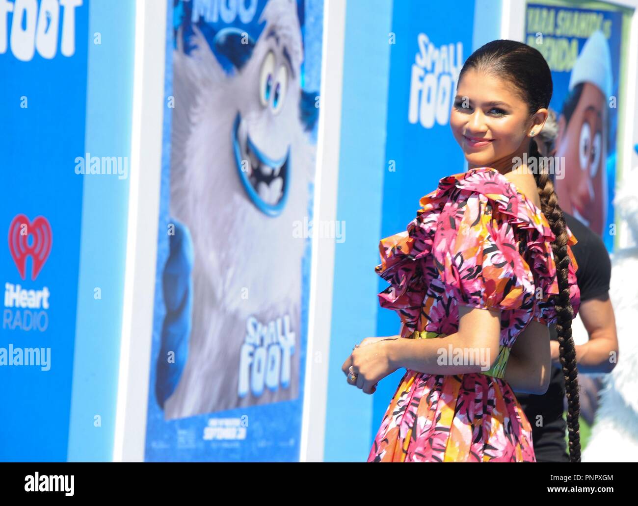 Los Angeles, CA, USA. 22nd Sep, 2018. Zendaya at arrivals for SMALLFOOT