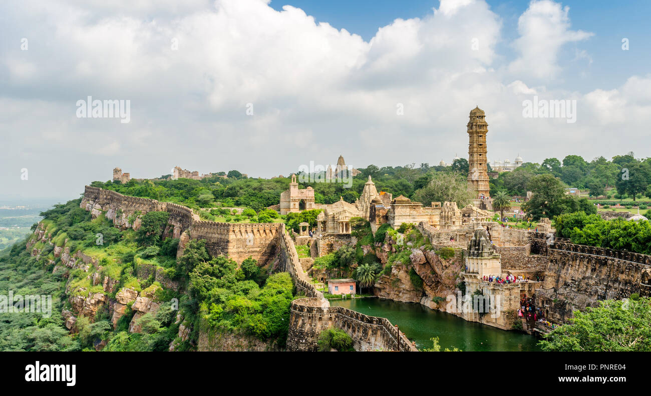 Chittorgarh Fort, a UNESCO world heritage site, Rajasthan, India Stock Photo