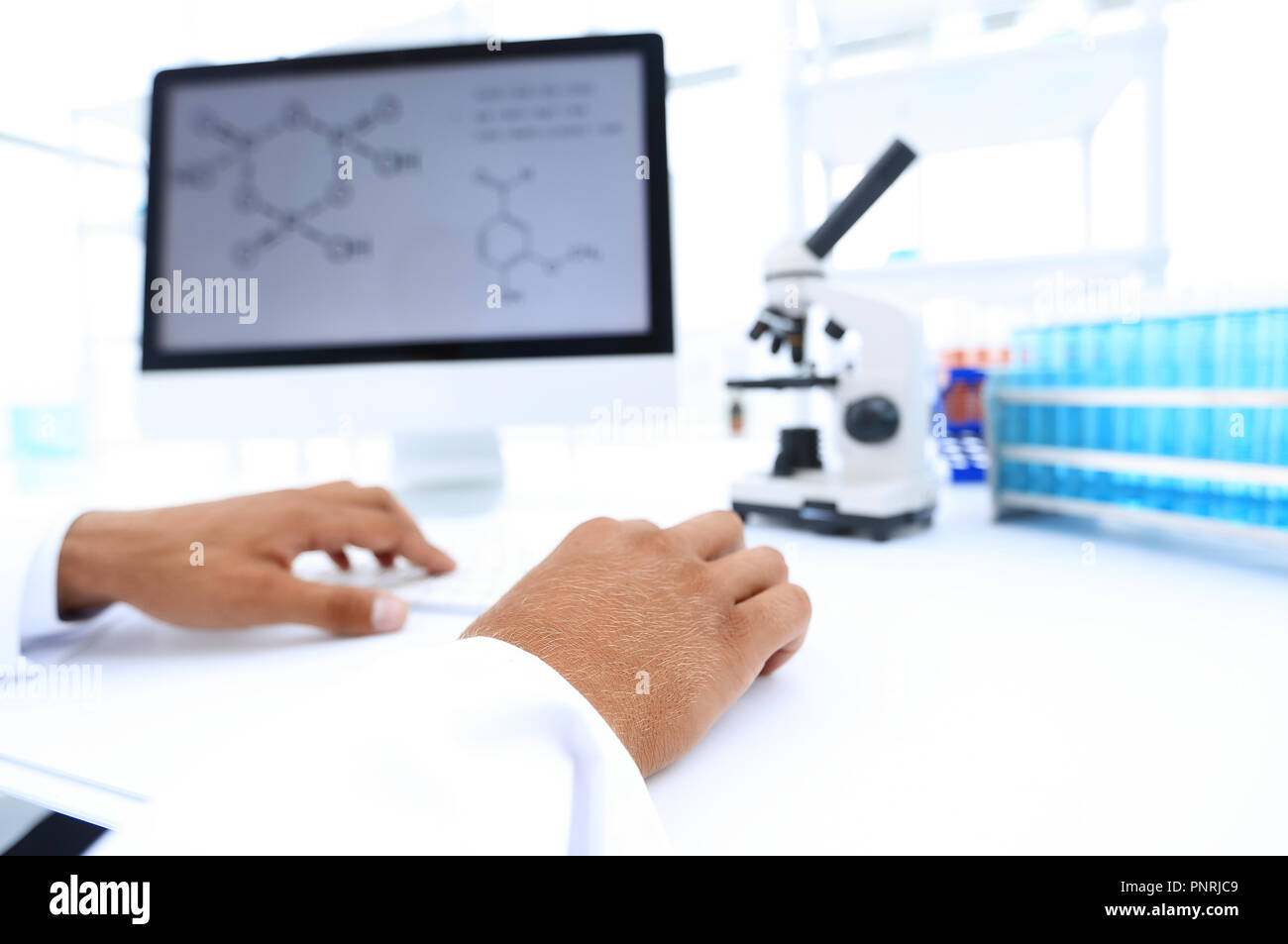 Atomic structure chemistry microscope hi-res stock photography and ...