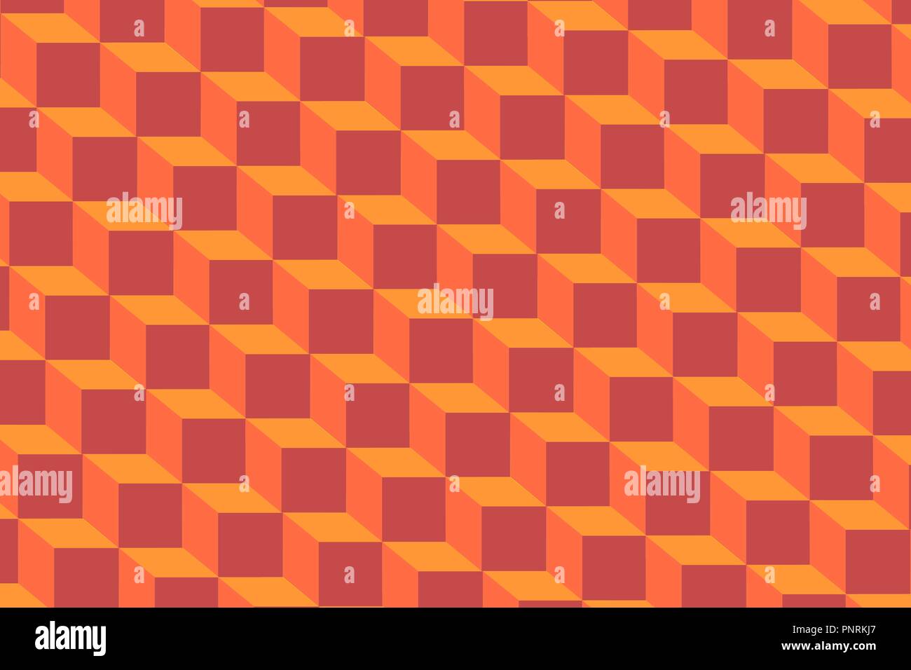Symmetrical abstract pattern simulating three-dimensional cubes Stock Vector