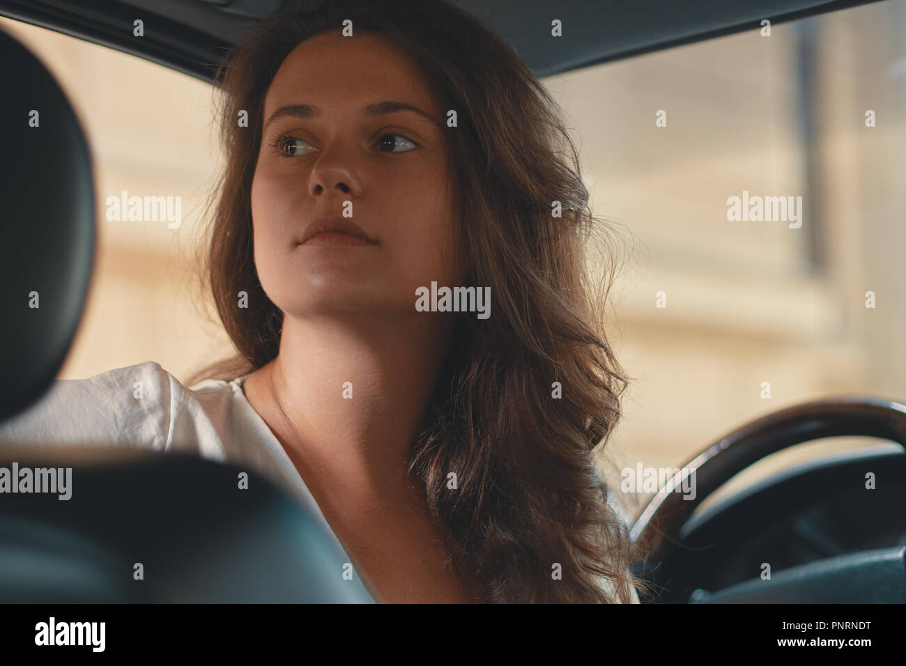 Female car front seat passenger hi-res stock photography and images - Alamy