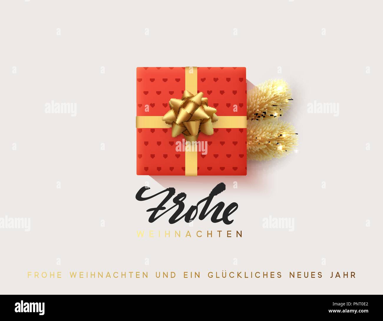 german text frohe weihnachten vector illustration letttering merry christmas gift box closed wrapped ribbon with bow xmas greeting card banner poster - Christmas Card Closings german text frohe weihnachten vector illustration letttering merry christmas gift box closed wrapped ribbon with bow xmas greeting card banner poster - Christmas Card Closings