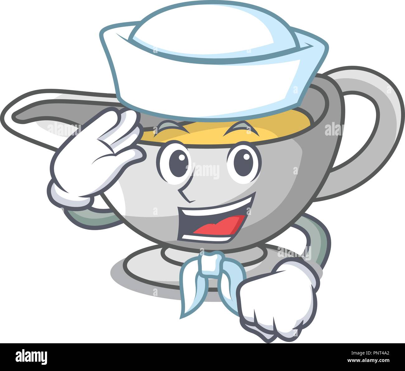 Sailor a character dish pouring sauce boat Stock Vector Image & Art Alamy