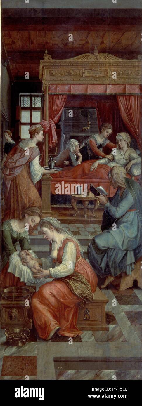 LA VIDA DE LA VIRGEN - PANEL IZQUIERDO DEL TRIPTICO - NACIMIENTO DE LA ...