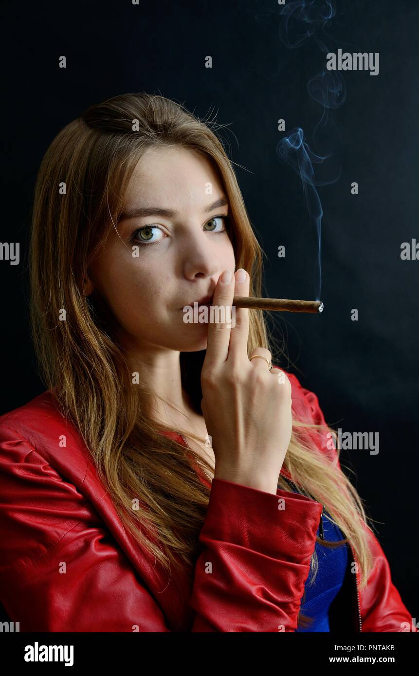Cigarillo woman hires stock photography and images Alamy