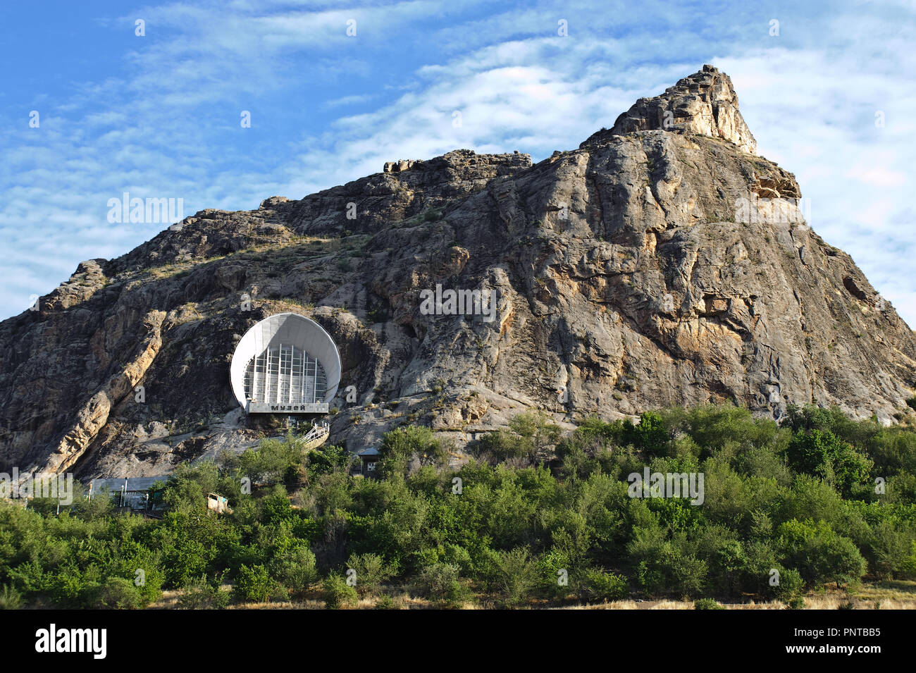 Cave museum at Sulaiman too ( Osh, Kyrgyzstan) Stock Photo