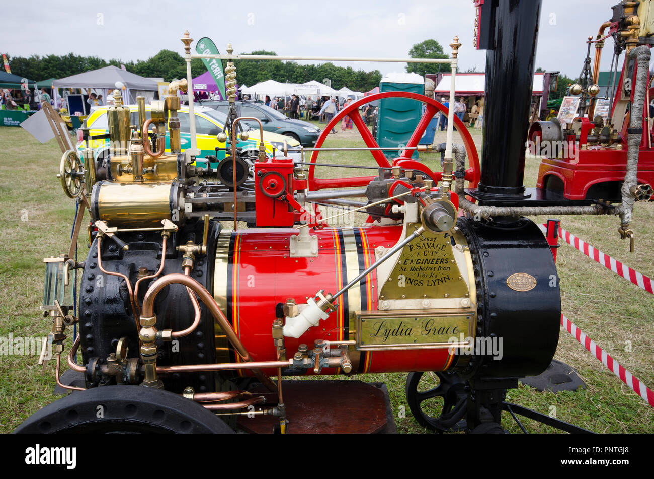 Steam Fayre Event in Hertfordshire, display of Tractors and Steam Engines held annually and open to Public viewing. Stock Photo