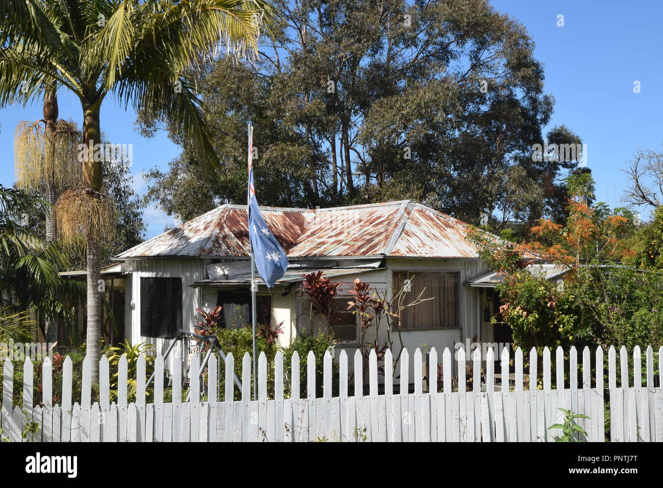 Weatherboard bungalow, Johns River, NSW, Australia Stock Photo