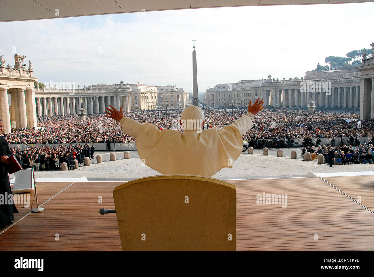 Vatican City St Peter Square 24/10/2007 - Pope Benedict XVI general audience Stock Photo