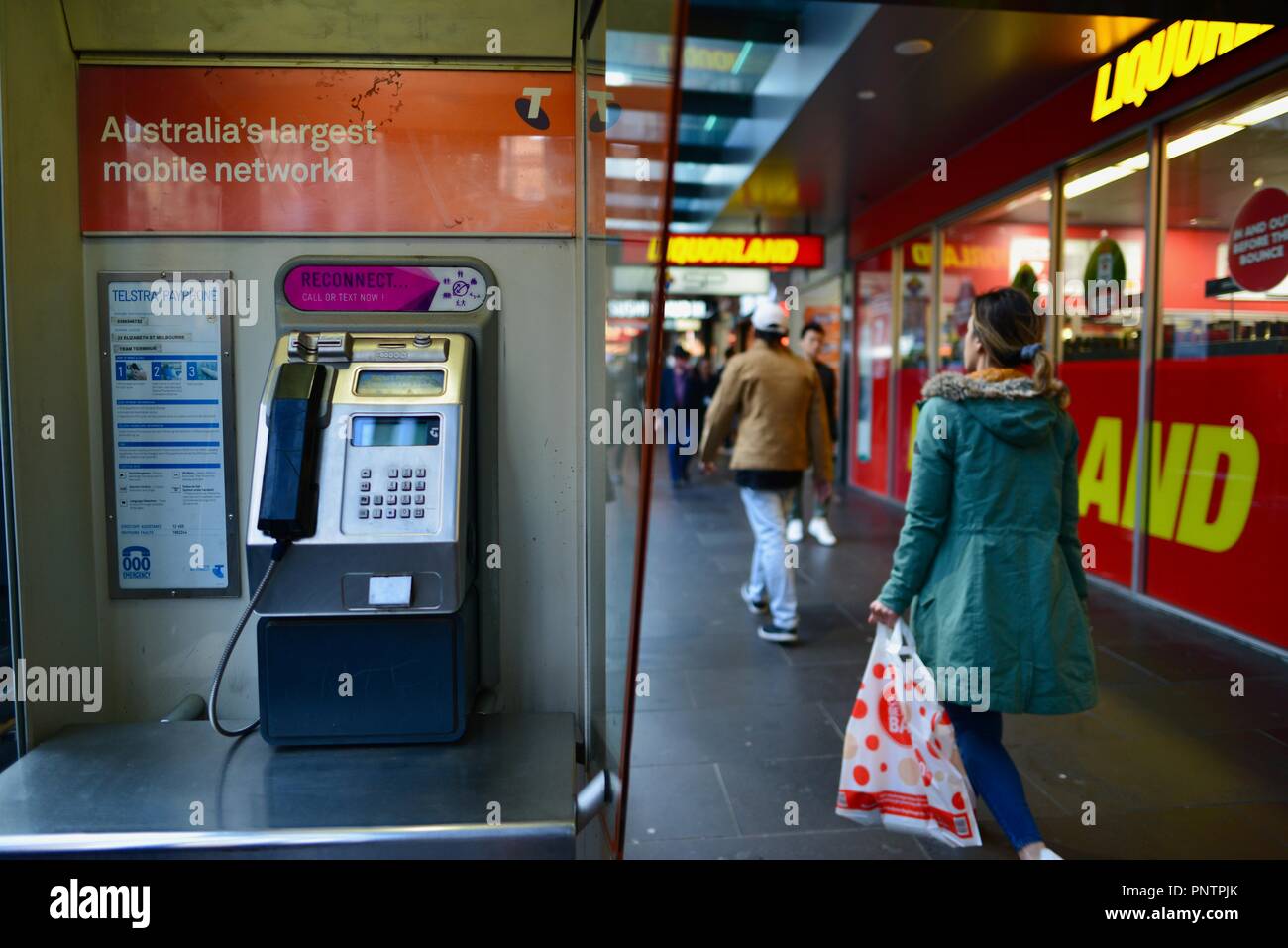 A Telstra public telephone, Melbourne VIC, Australia Stock Photo Alamy