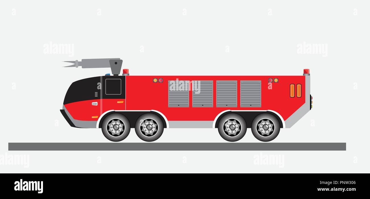 Airport Fire Truck Vector and Illustration Stock Vector Image & Art - Alamy