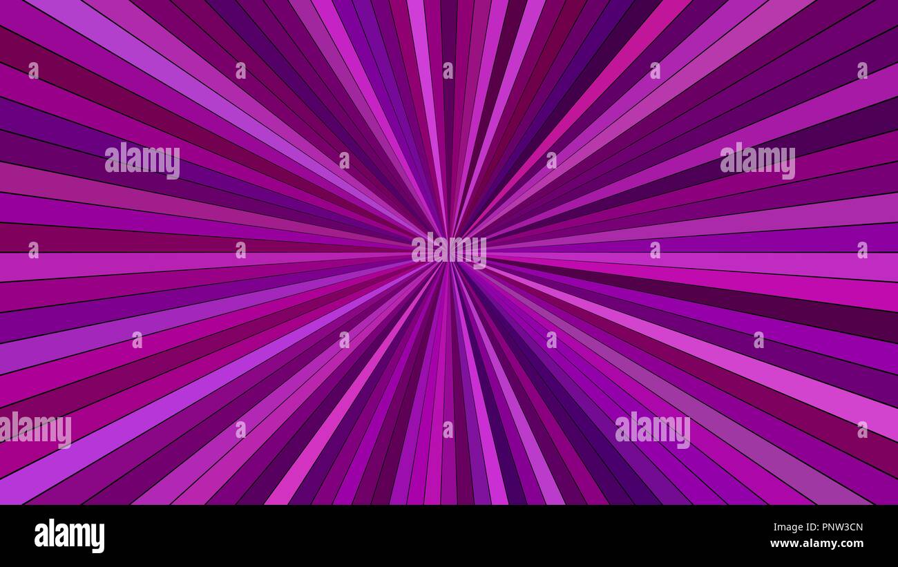 Purple abstract hypnotic star burst background from striped rays Stock Vector