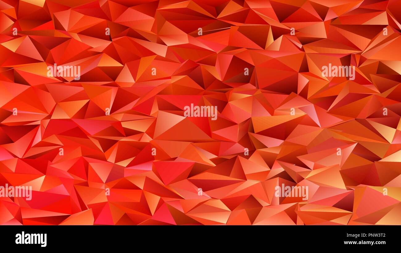 Triangle pattern background - mosaic graphic from triangles in red tones Stock Vector