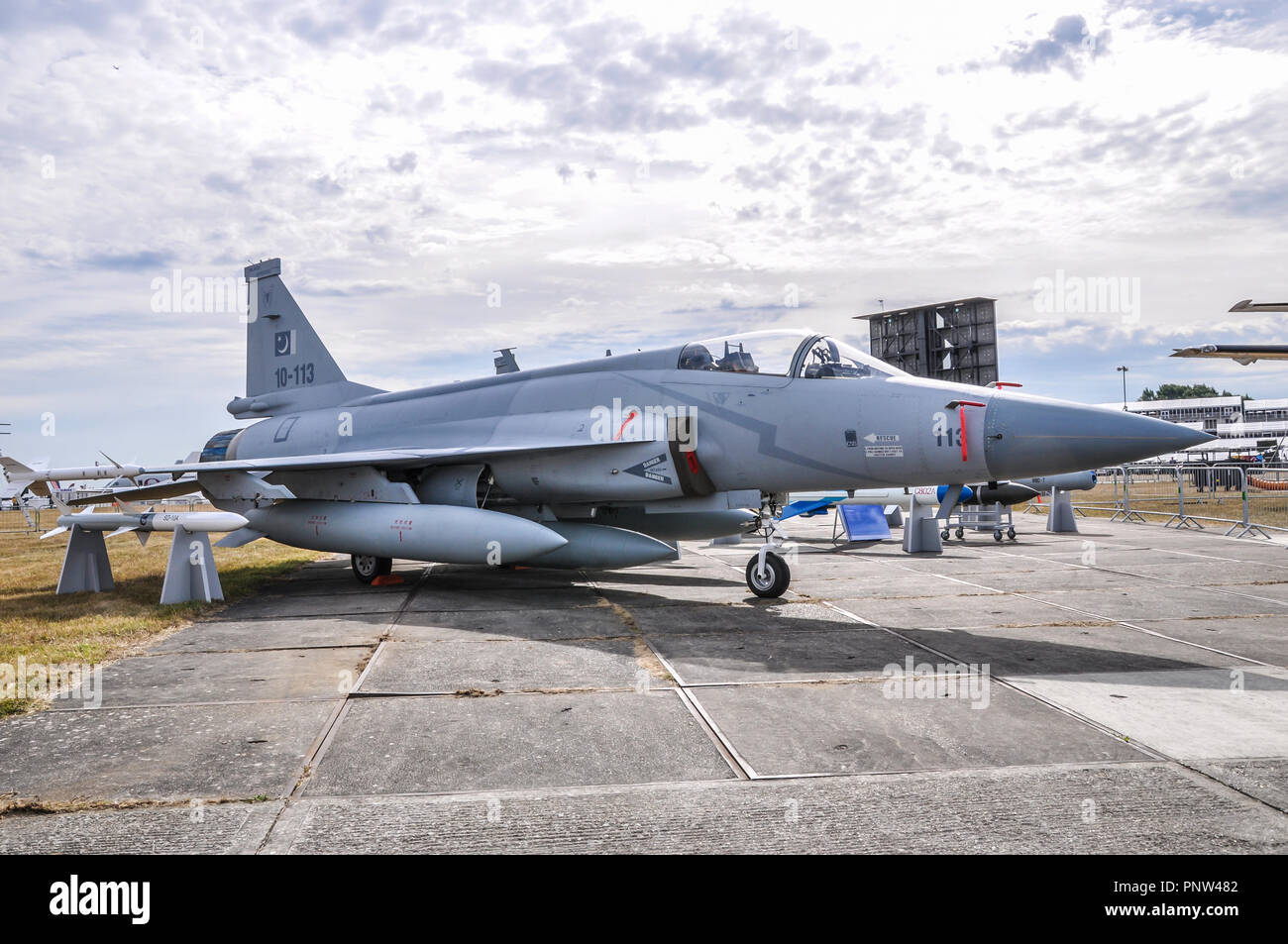 PAC JF-17 Thunder, CAC FC-1 Xiaolong (Fierce Dragon) jet fighter plane by Pakistan Aeronautical Complex (PAC) and the Chengdu Aircraft Corporation Stock Photo