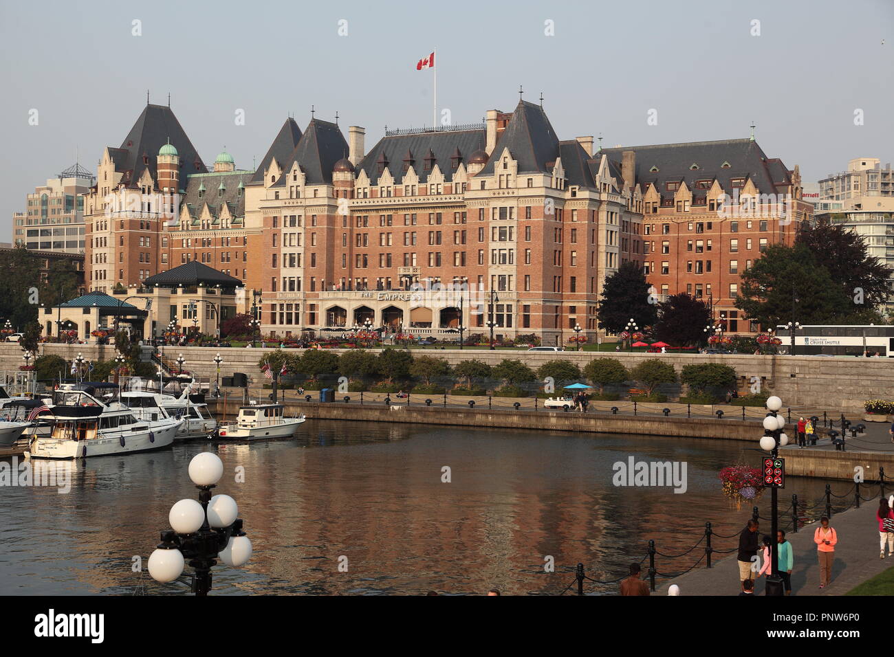 Fairmont Empress Hotel, Inner Harbour, Victoria,Vancouver Island, BC, Canada Stock Photo