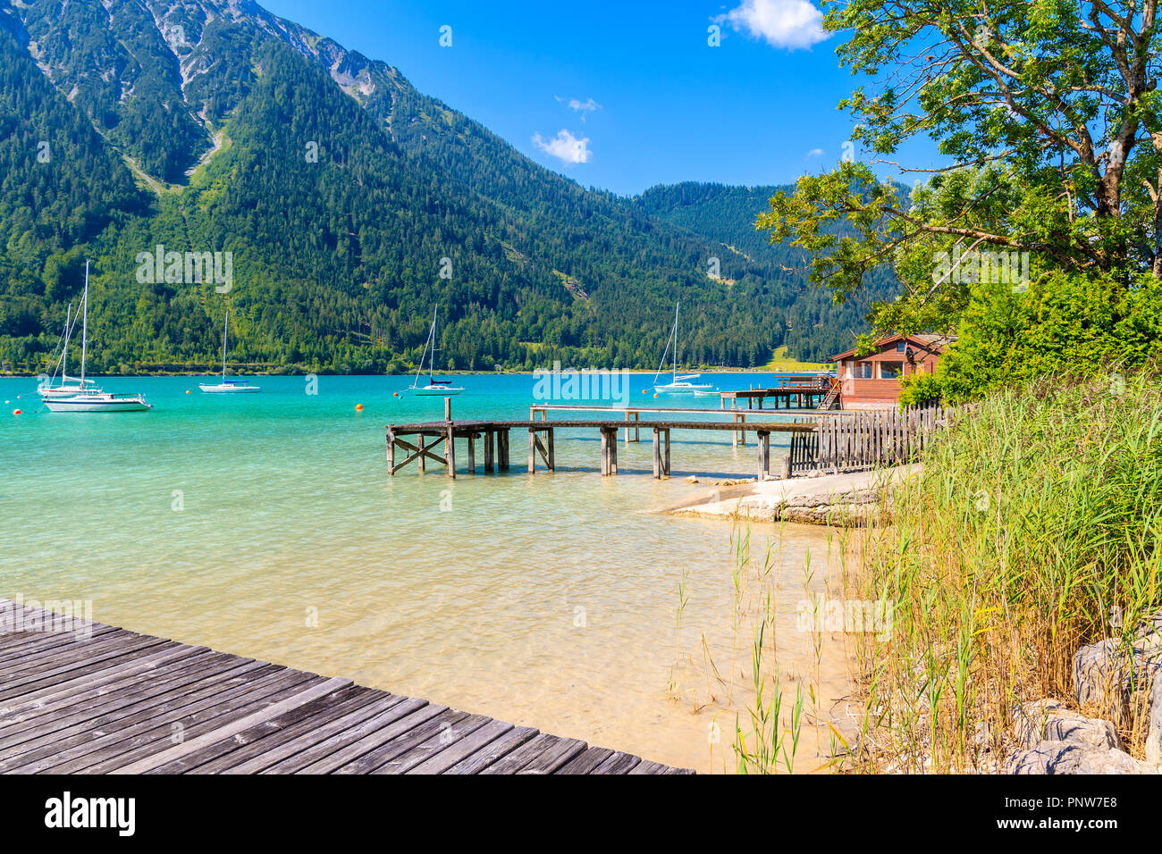Beautiful Achensee lake on sunny summer day, Tirol, Austria Stock Photo