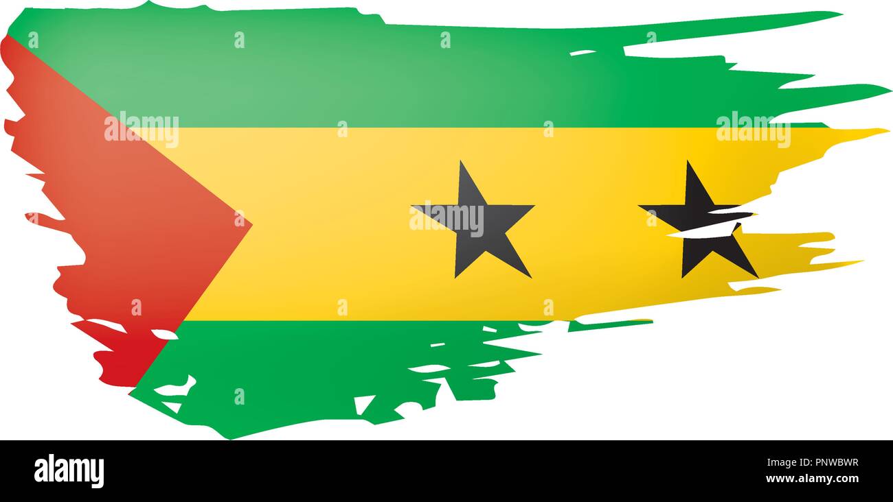 Sao Tome and Principe flag, vector illustration Stock Vector Image