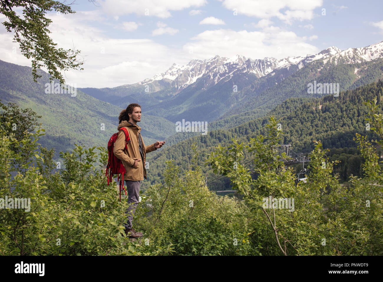 Man resting during hiking hi-res stock photography and images - Alamy