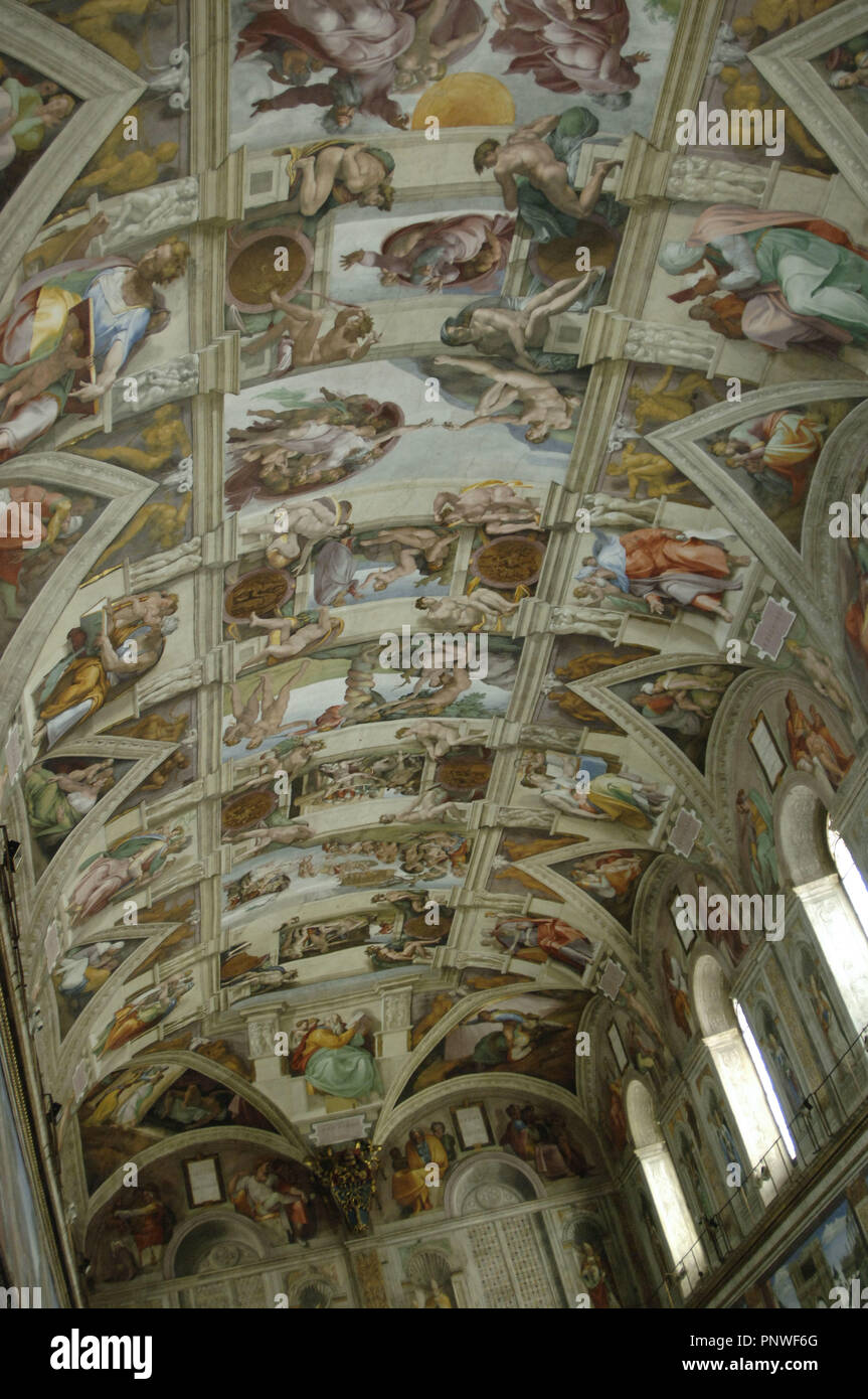 Sistine Chapel Ceiling Detail Stock Photos Sistine Chapel