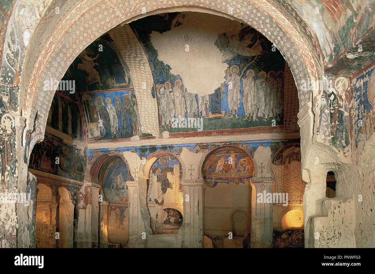 Turkey. Church of the Buckle (Tokali Kilise). Interior decorated with frescoes. 10th-11th centuries. Goreme Valley. Cappadocia. Stock Photo