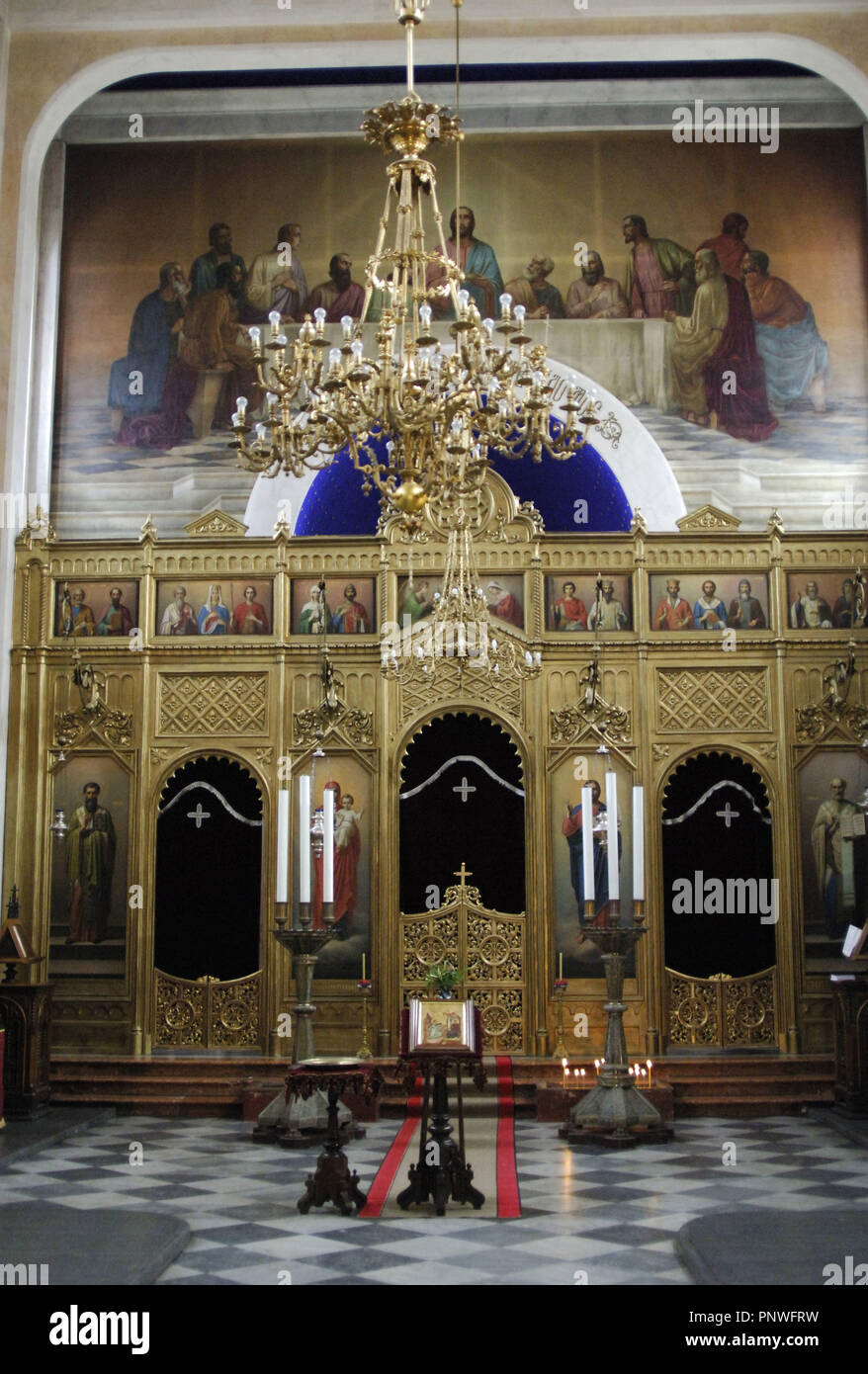 Croatia. Dubrovnik. Orthodox Church. Interior. Stock Photo