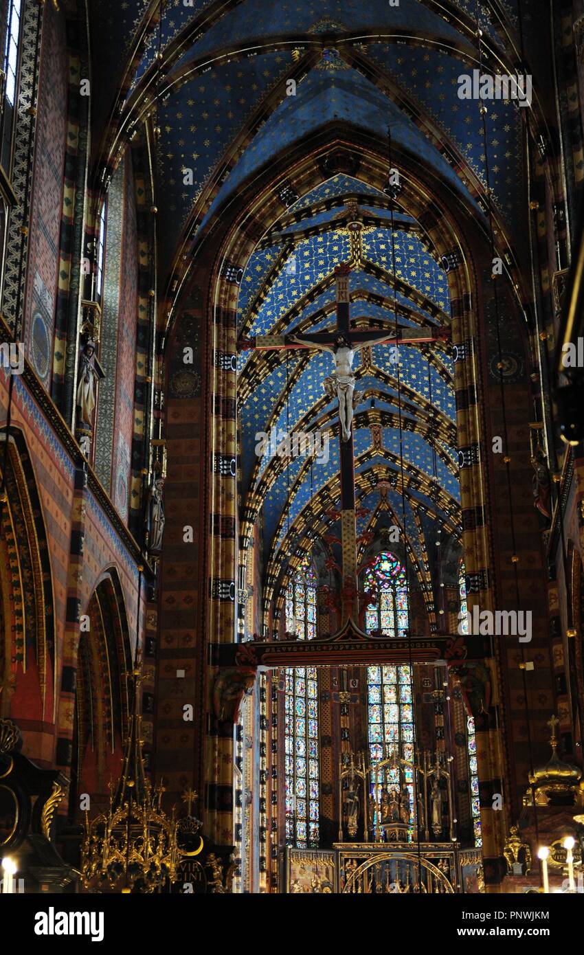 Gothic Art. Poland. Wawel Cathedral. Built between 1320 and 1364. Interior. Krakow. UNESCO World Heritage Site.