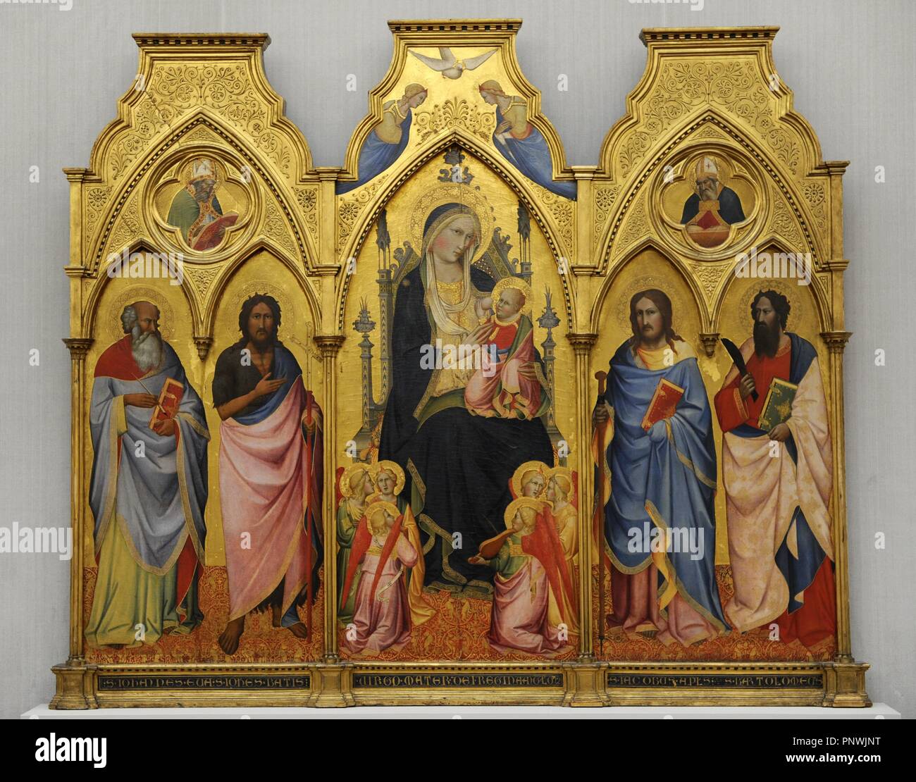 Agnolo Gaddi (1369-1396). Italian painter. Triptych, 1388. Gemaldegalerie. Berlin. Germany. Stock Photo