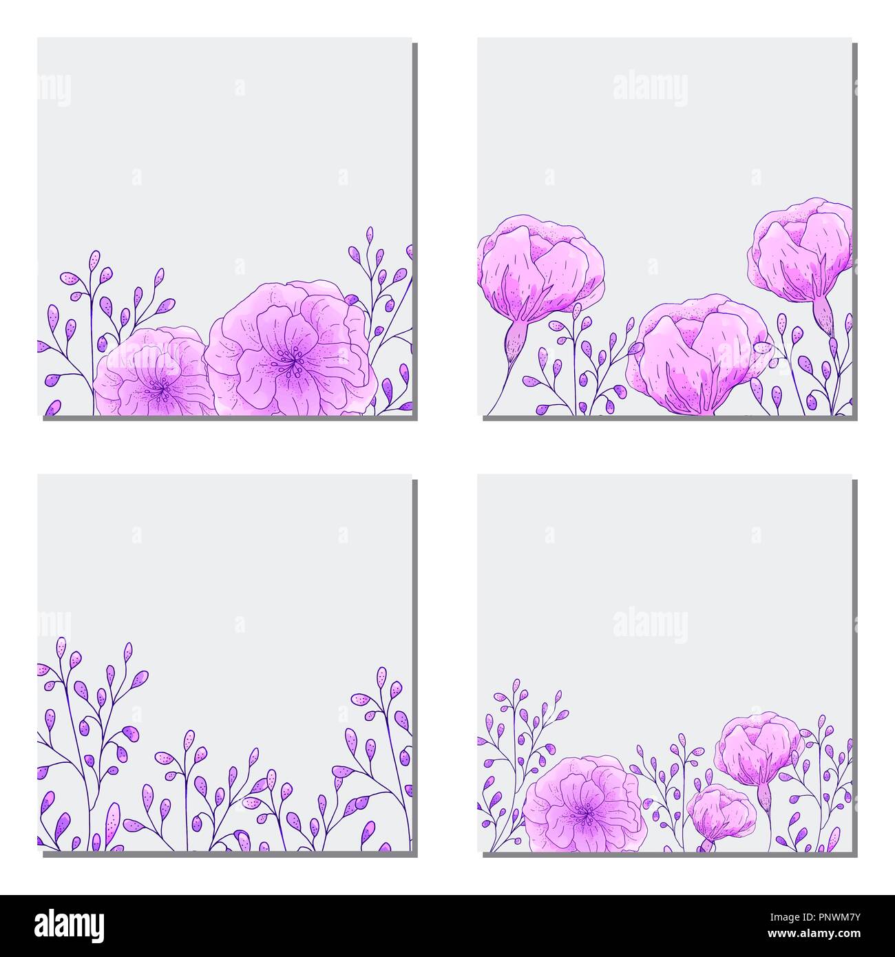 collection of vector template label visit cards square greeting