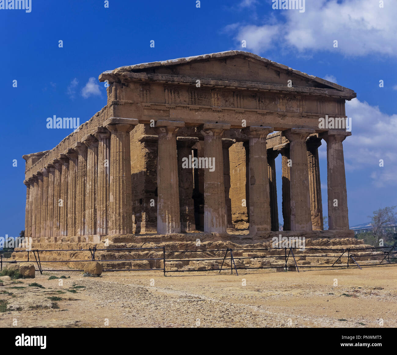 Greek temple of Concordia - 5th century BC. Valley of the temples. Agrigento. Sicily. Italy. Europe Stock Photo