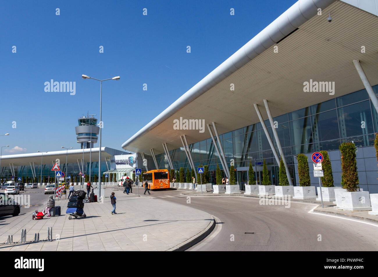 Sofia Airport (SOF), in Sofia, Bulgaria. Stock Photo