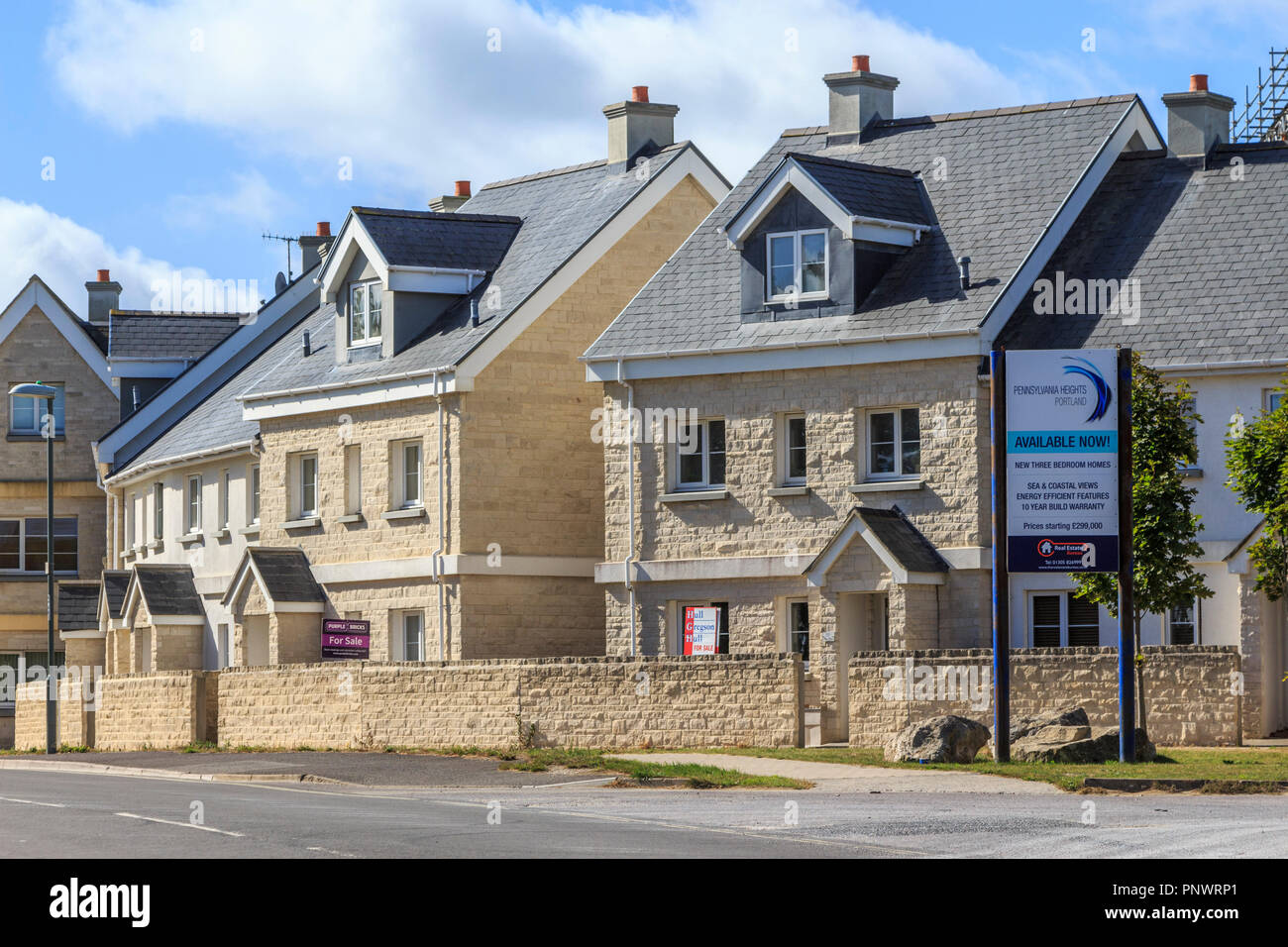 Isle of Portland sustainable homes new build, near weymouth, Dorset