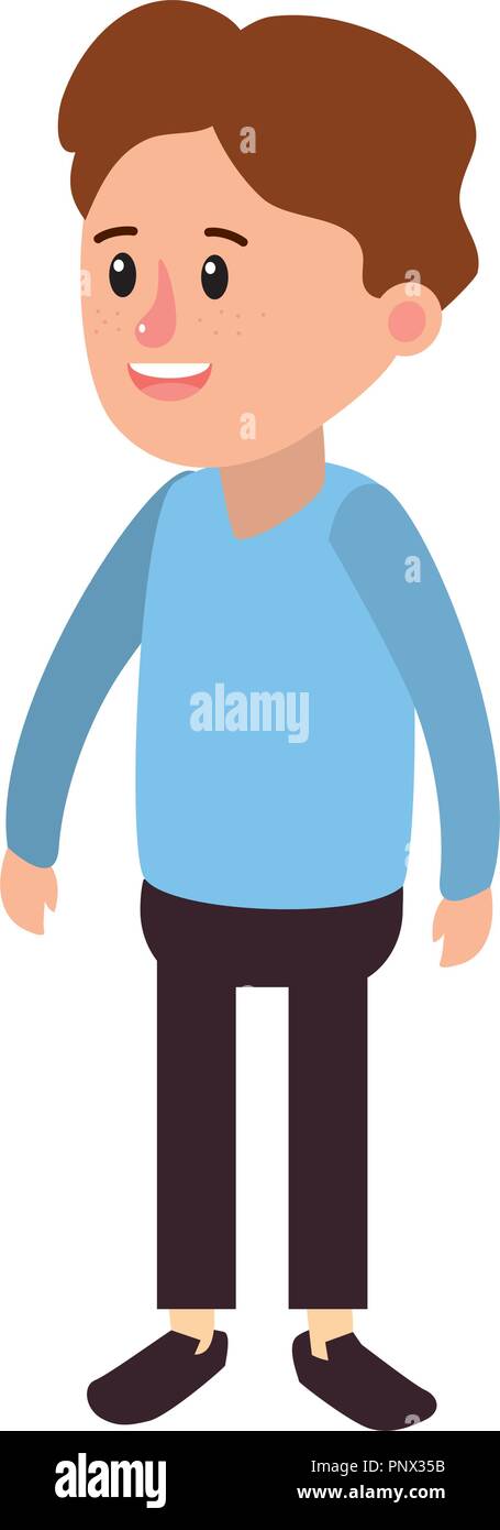 happy boy with casual clothes and hairstyle Stock Vector Image & Art ...