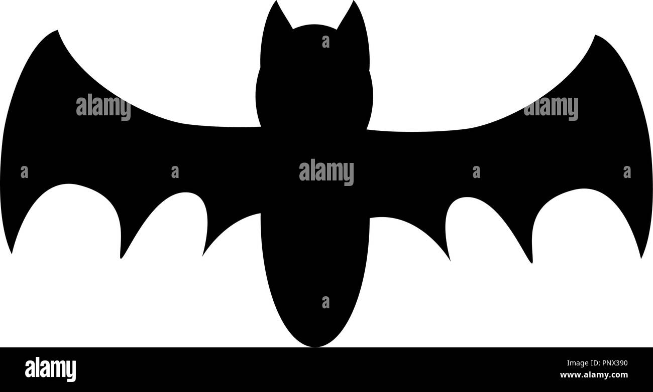 cute bat animal to halloween symbol Stock Vector