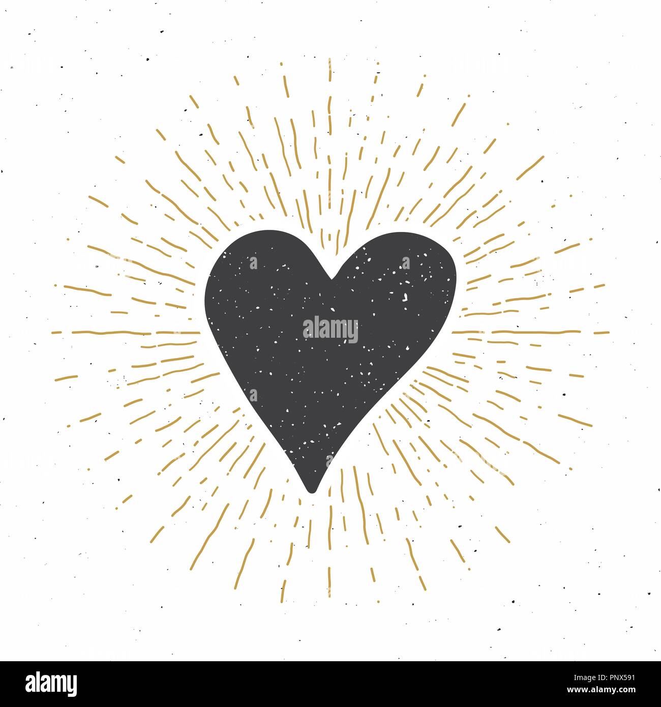 Heart Label Decoration Empty Sketch