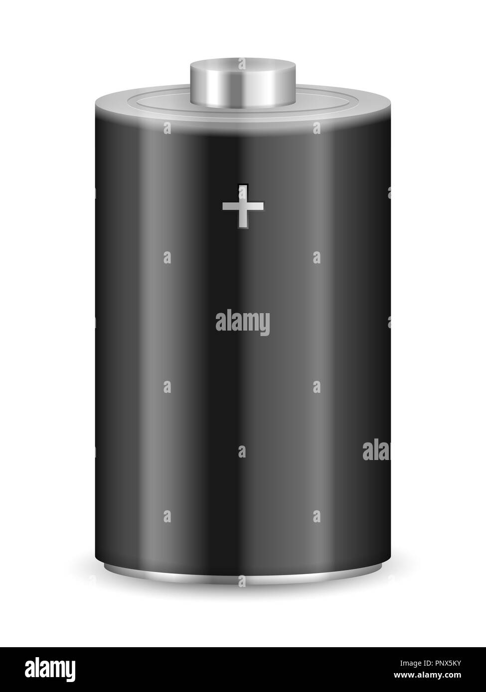 Alkaline battery on a white background. Vector illustration Stock Photo