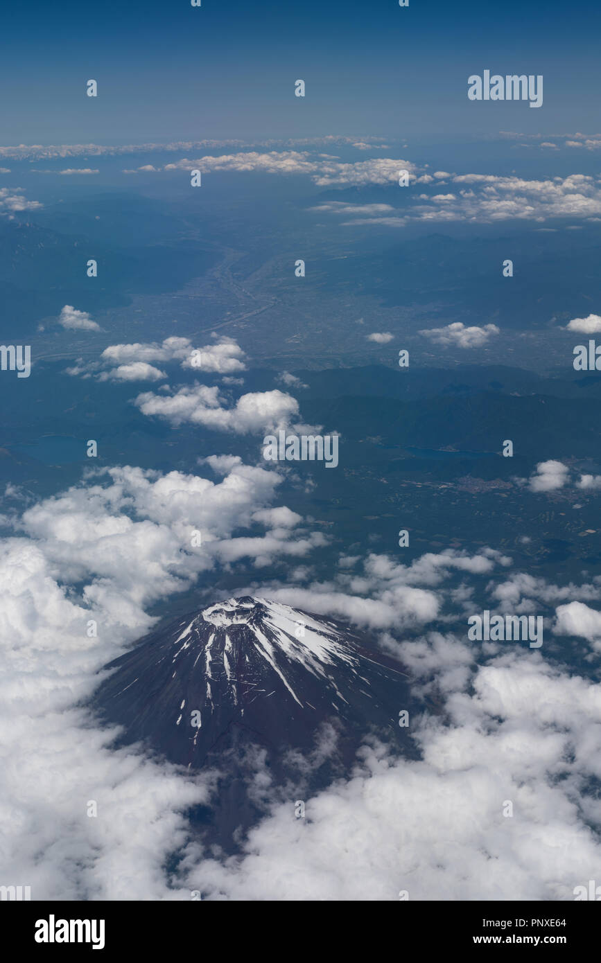 Aerial view of Mount Fuji Stock Photo - Alamy