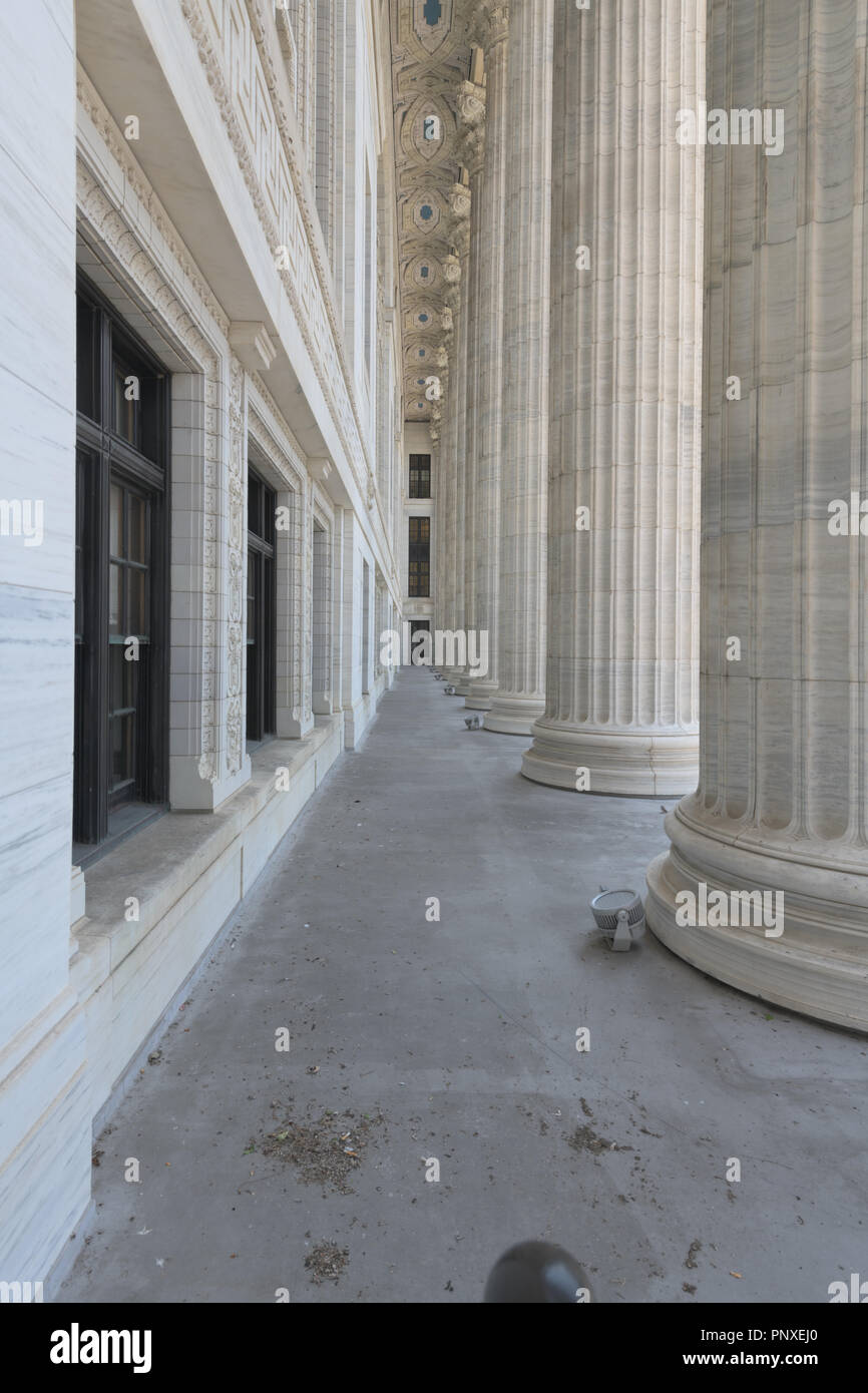 Pillars outside the New York State Education Department building at 89