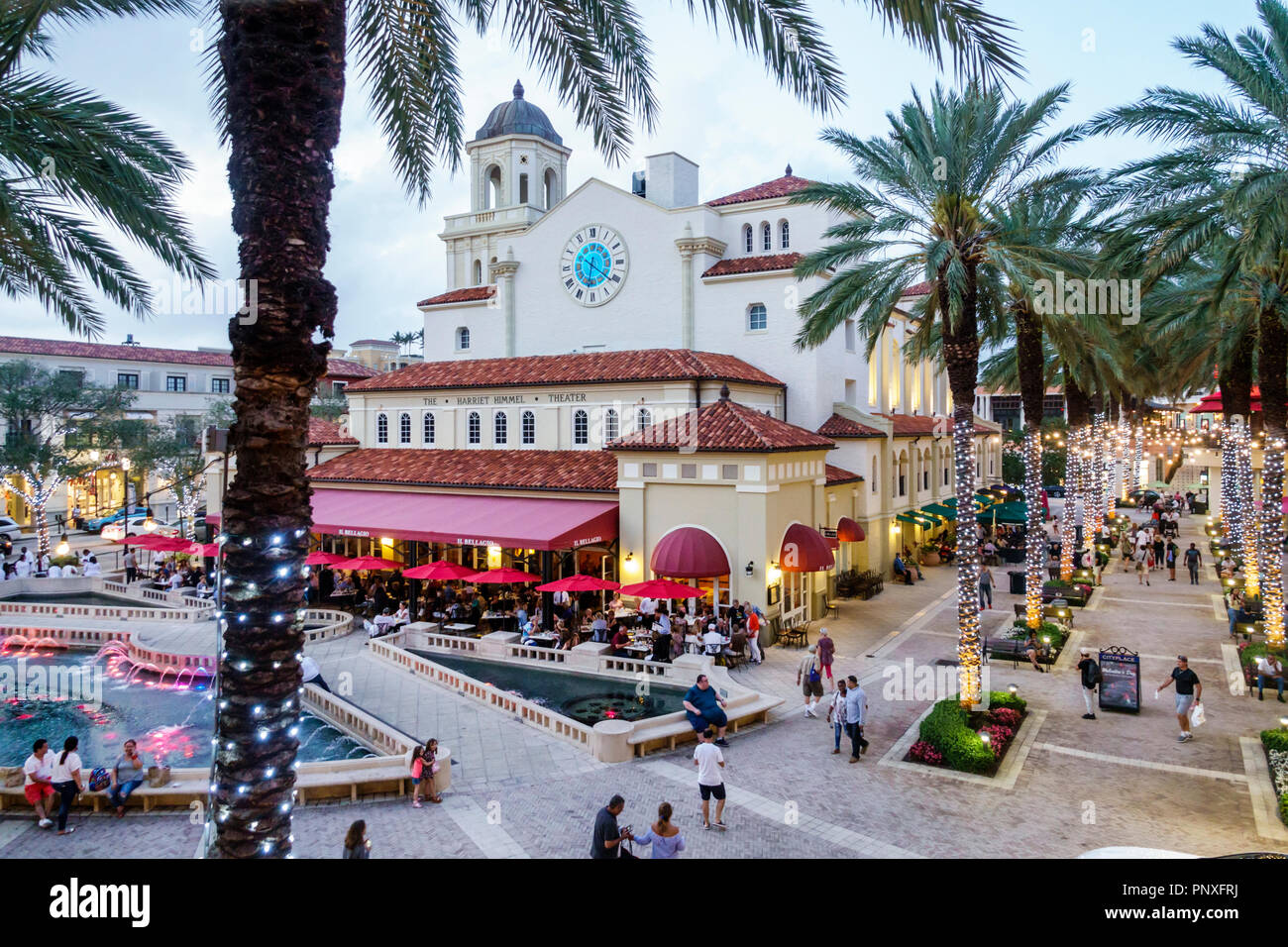 West Palm Beach Florida,The Square formerly CityPlace,shopping shopper shoppers shop shops market markets marketplace buying selling,retail store stor Stock Photo