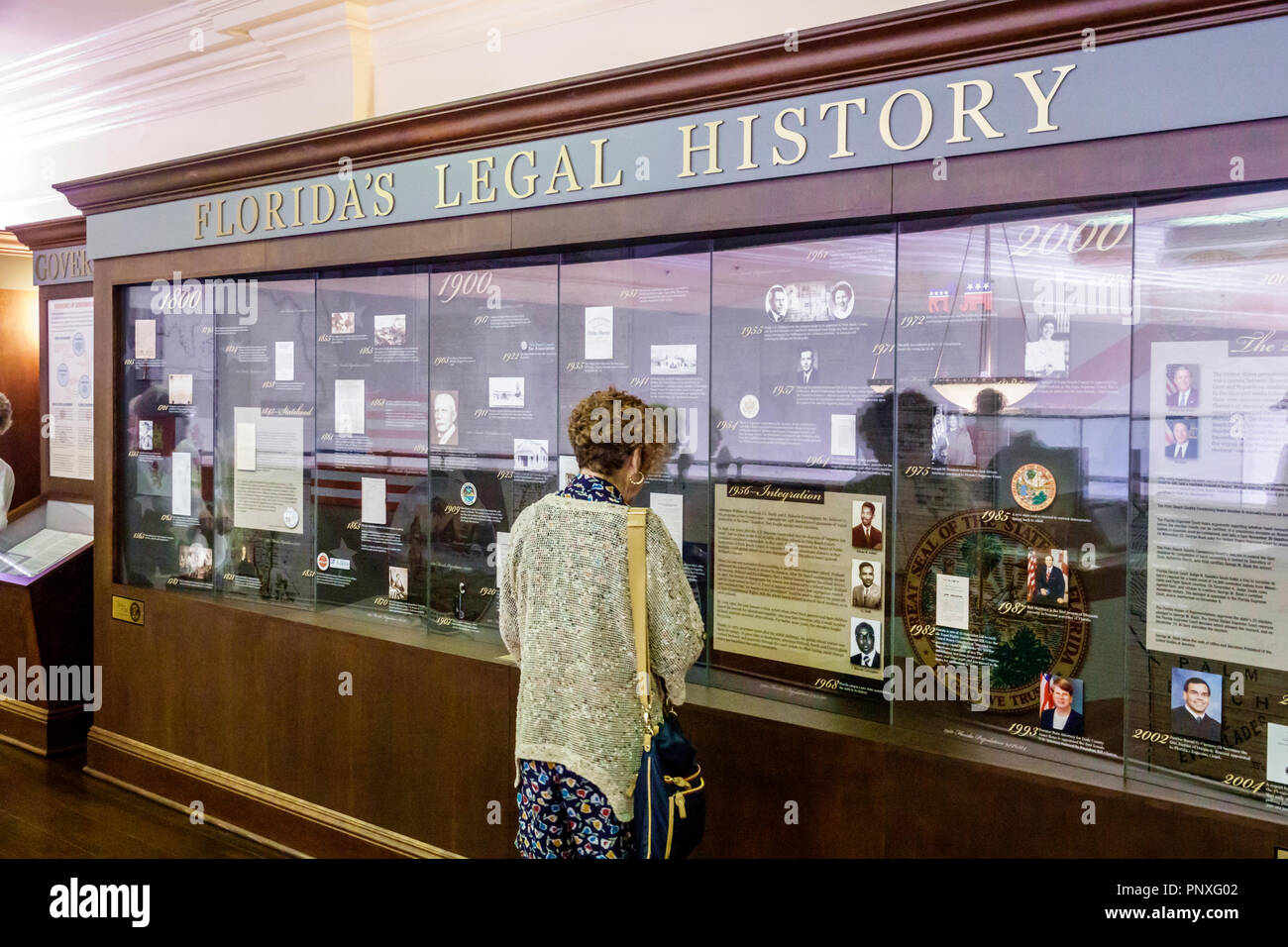 West Palm Beach Florida,Palm Beach County History Museum,1916 County Court House,historic,inside interior,legal exhibit,FL180212089 Stock Photo
