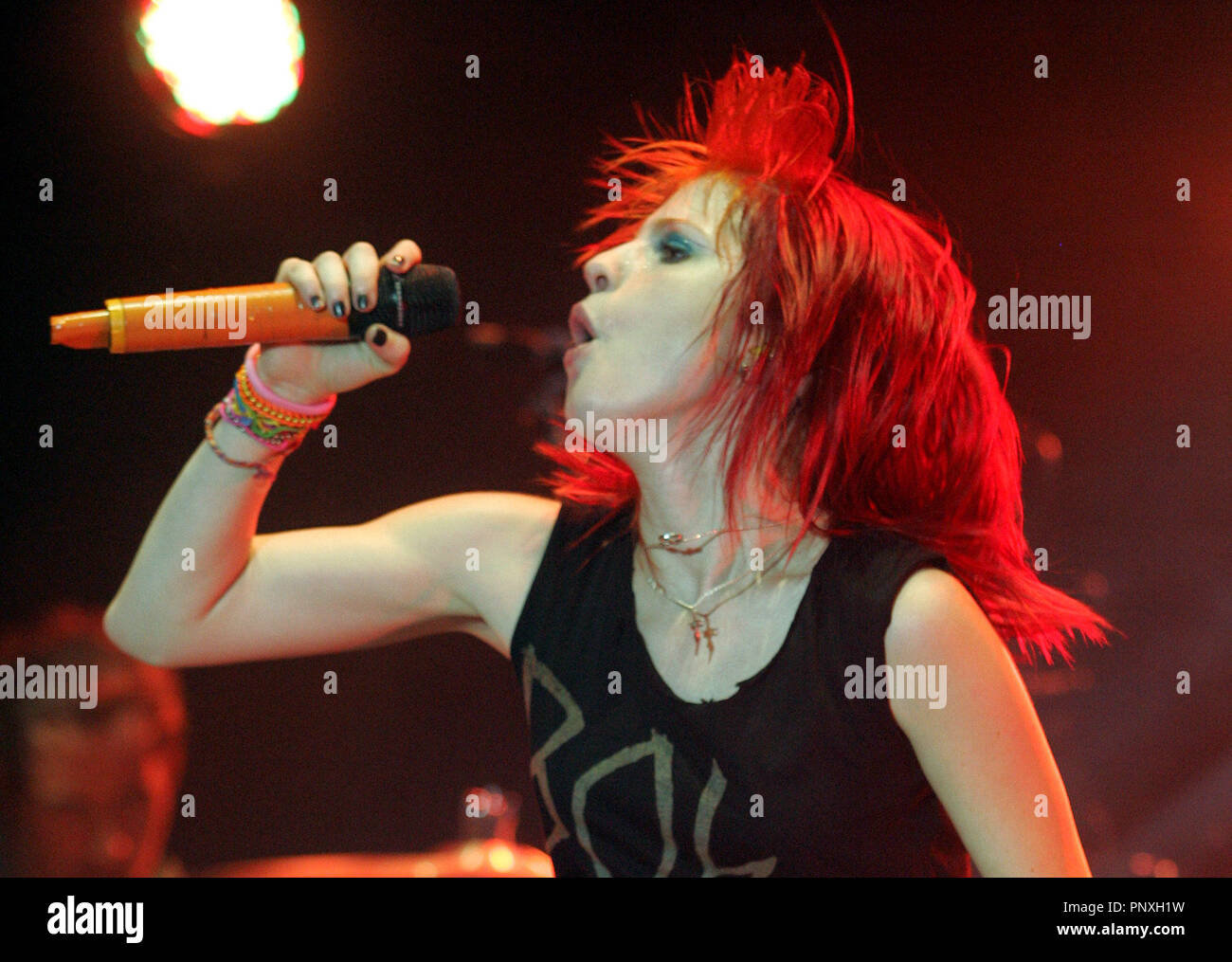 Hayley Williams performs with Paramore in concert on the 2010 Honda Civic Tour at the Bayfront Park Amphitheatre in Miami on August 4, 2010.