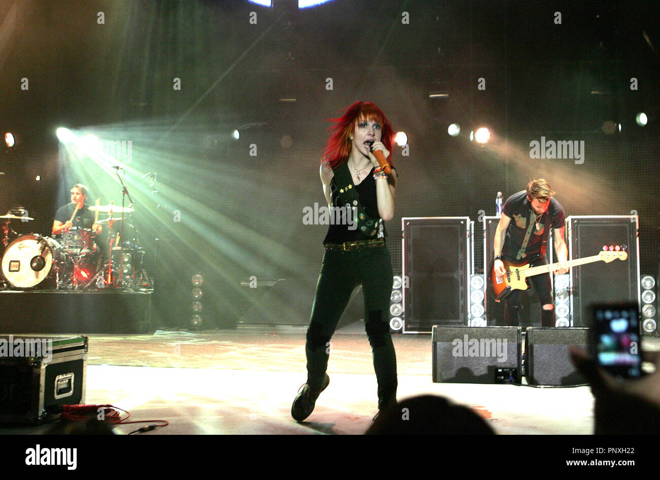 Hayley Williams performs with Paramore in concert on the 2010 Honda Civic Tour at the Bayfront Park Amphitheatre in Miami on August 4, 2010.