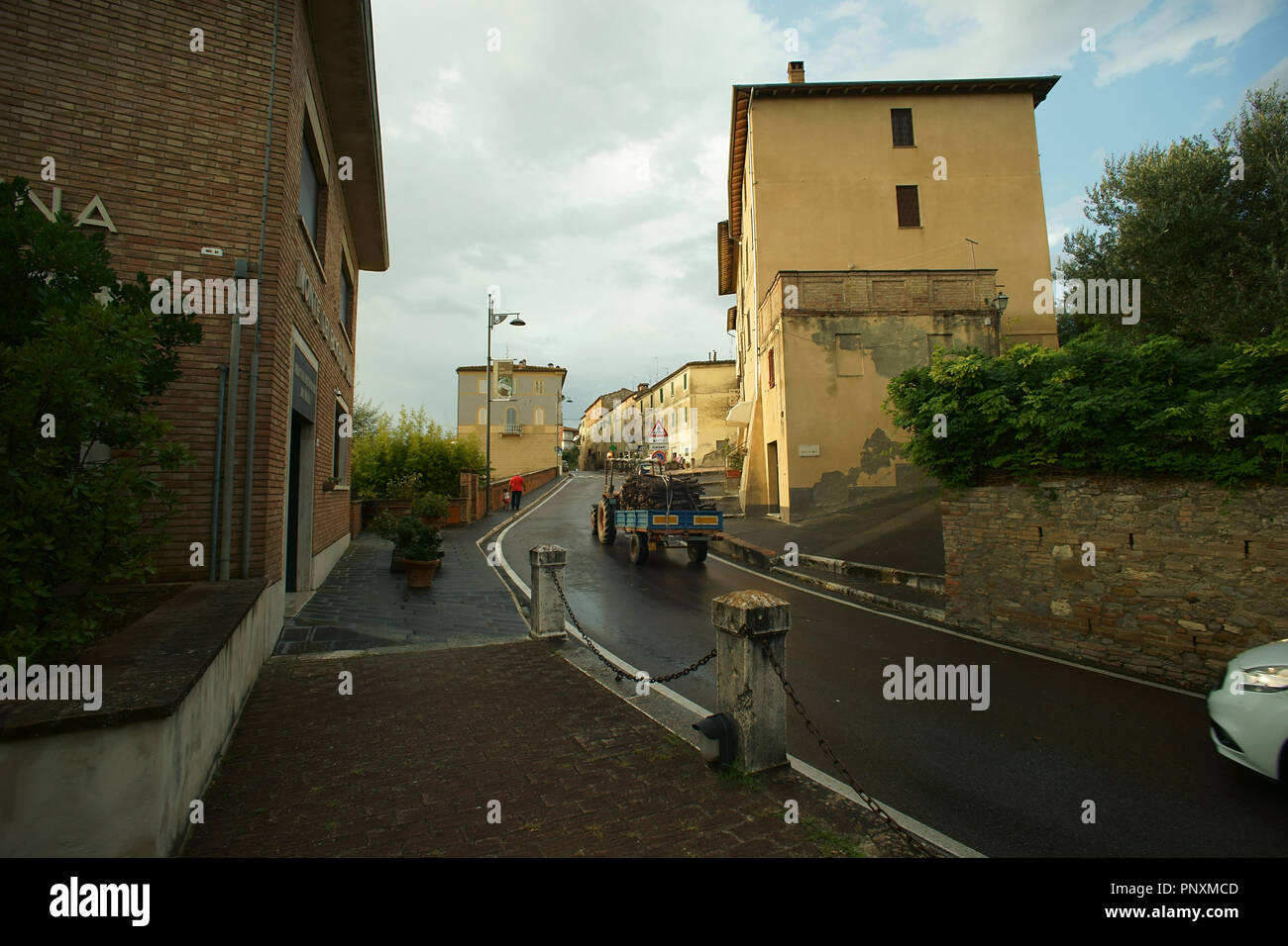 Village of San Giovanni d'Asso, Tuscany, Italy Stock Photo