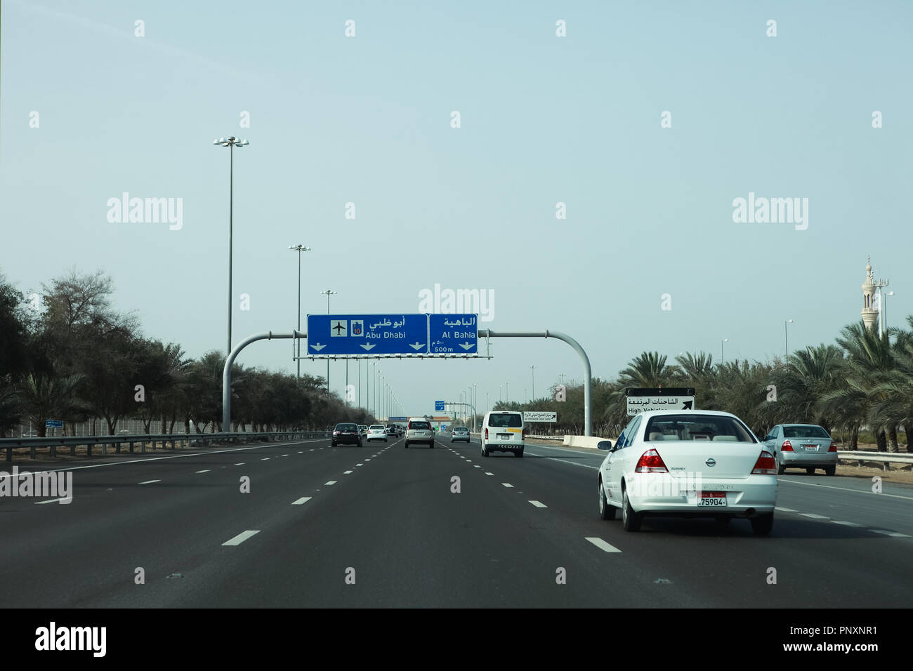 Abu Dhabi, UAE March 26, 2012 Traffic moves along the DubaiAbu