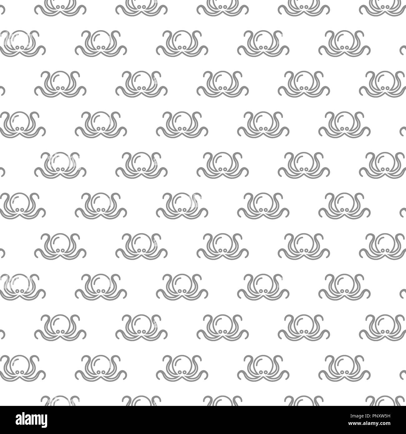 Unique digital octopus seamless pattern with various icons and symbols ...